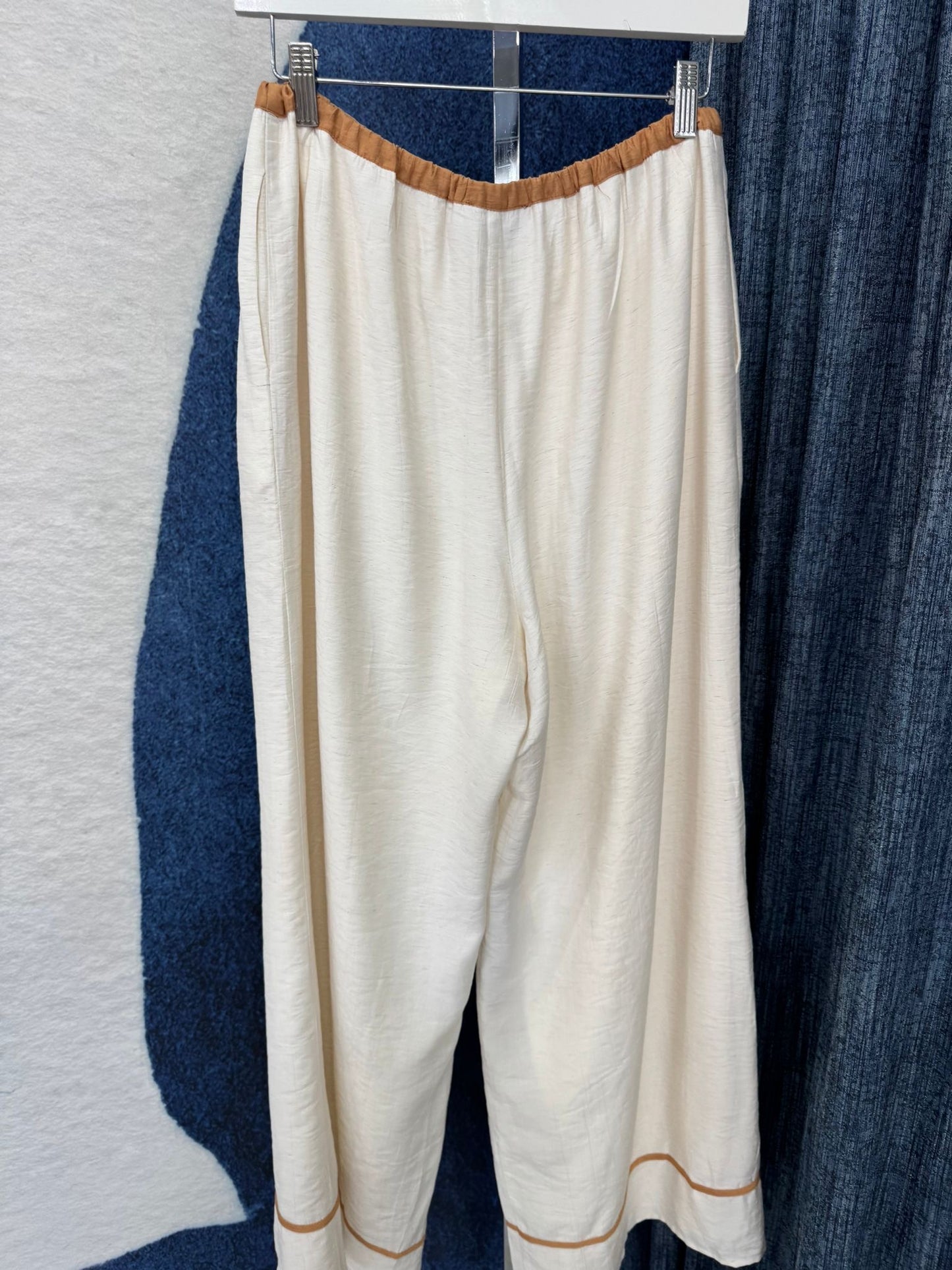 Contrast Peplum Top & Pant Set