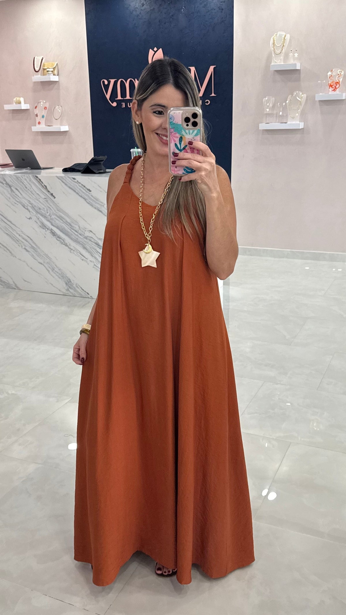 Knotted Strap Maxi Dress