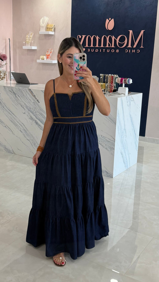 Lightweight Denim Maxi Dress