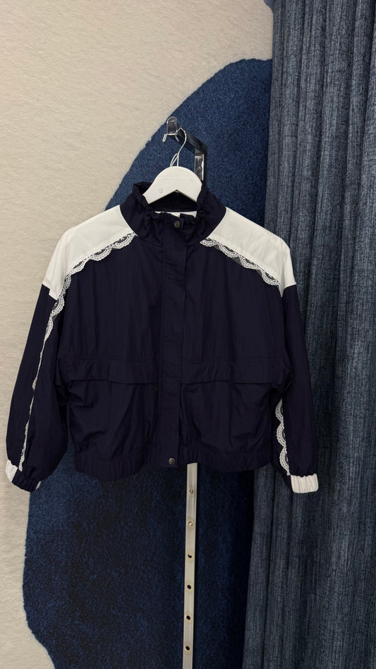 Lace & Mesh Jacket Navy
