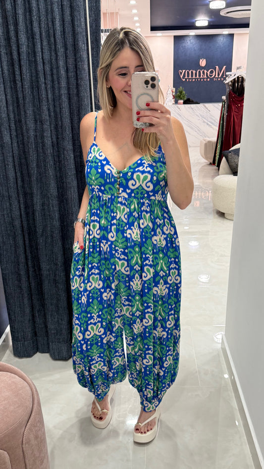 Printed Balloon Jumpsuit