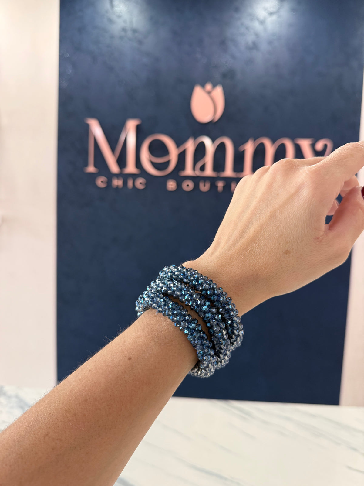 Beaded Bracelet Bundle Denim