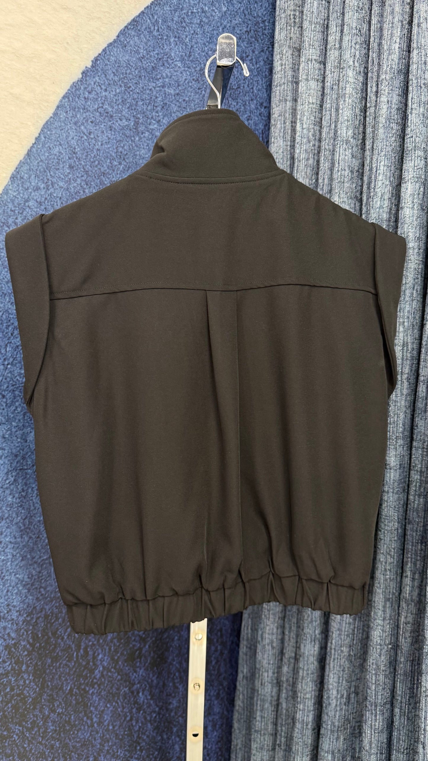 Zipper Top & Contrast Pant Set