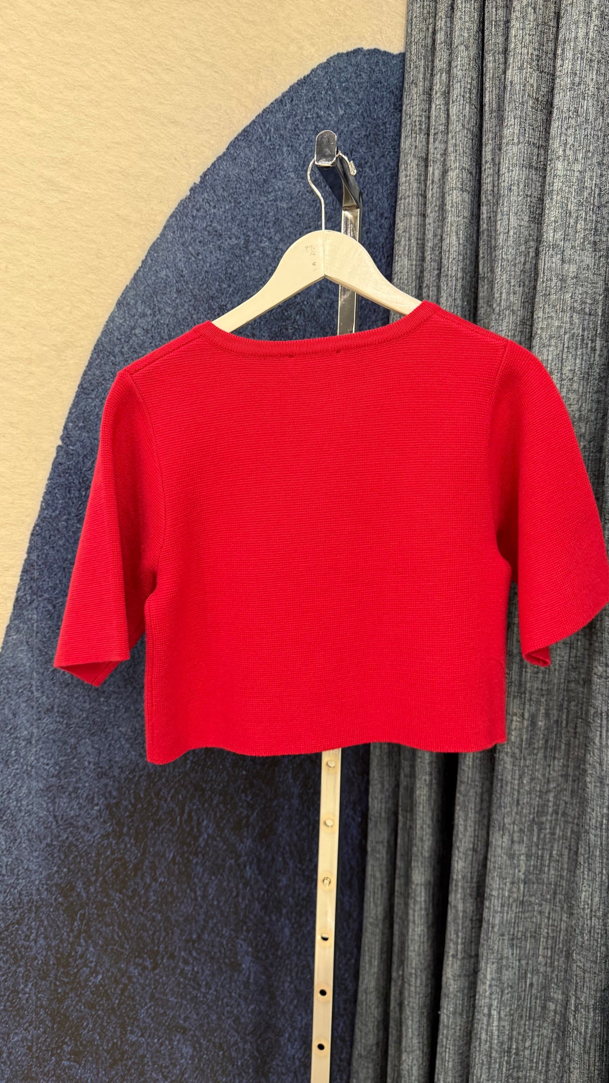 Sweater Button Top Red