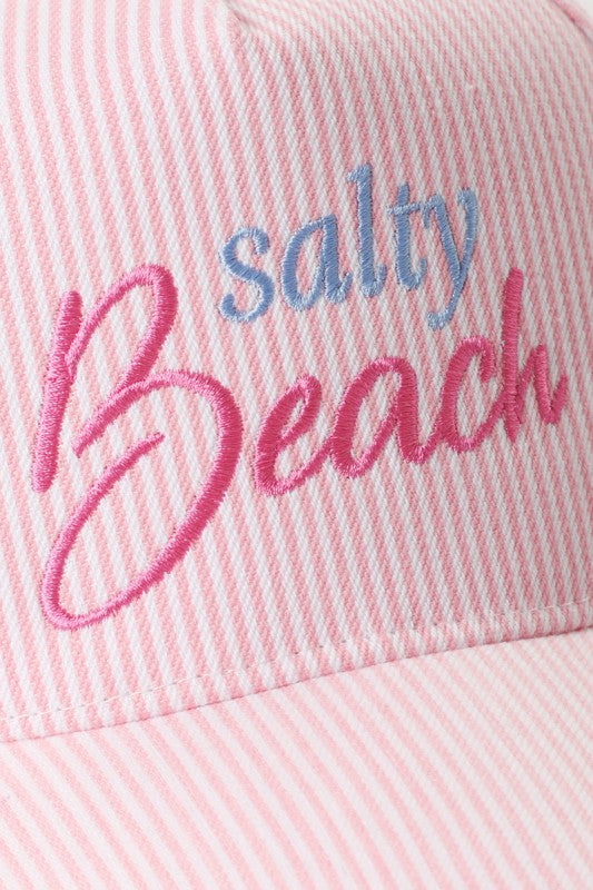 Salty Beach Embroidery Hat