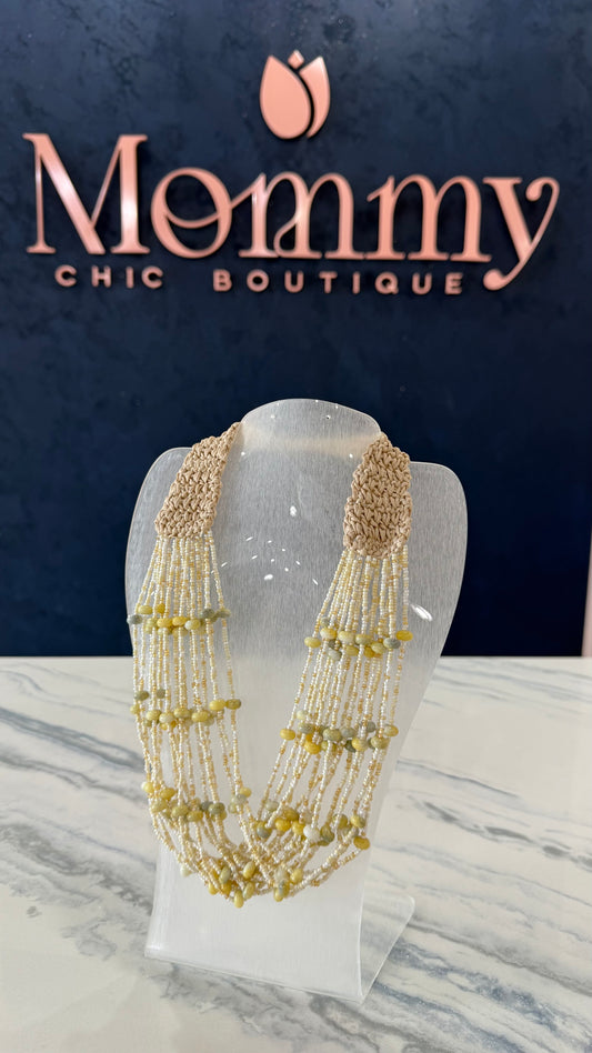 Beaded Necklace Natural