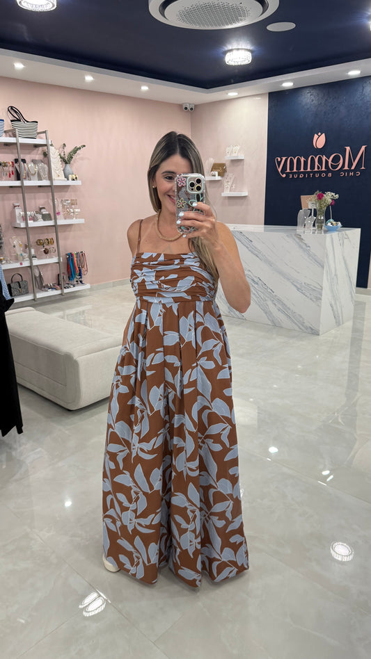 Ice Coffee Printed Jumpsuit