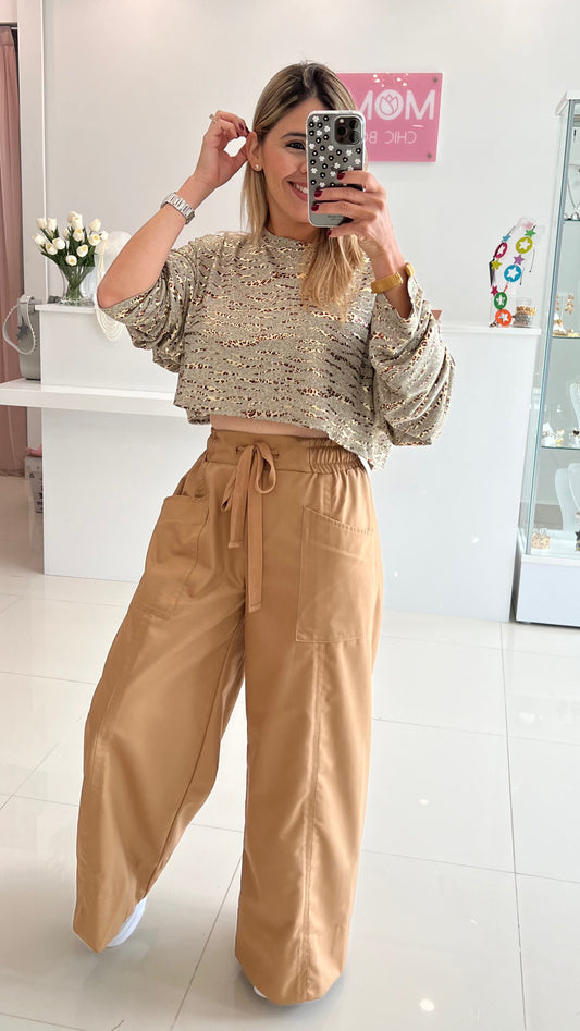 Wide Leg Pant Camel