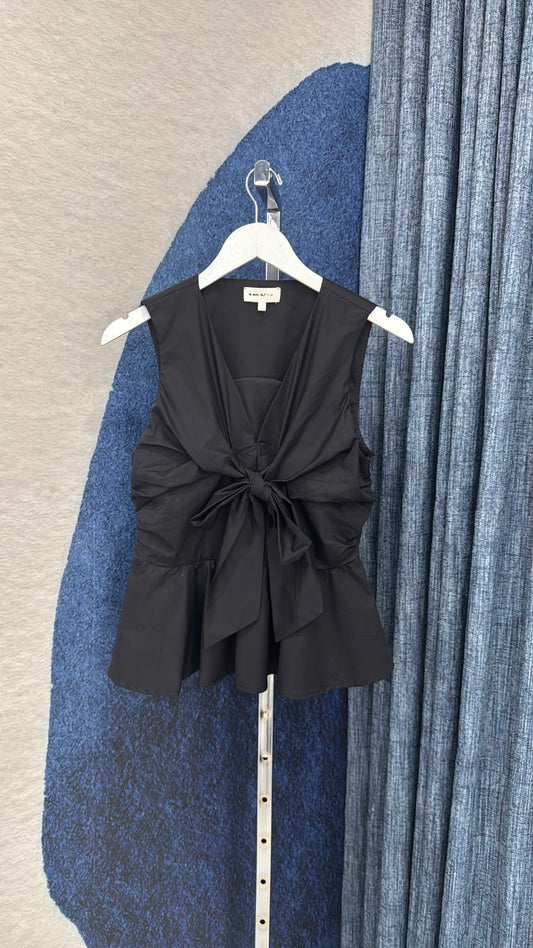 Peplum Top Black