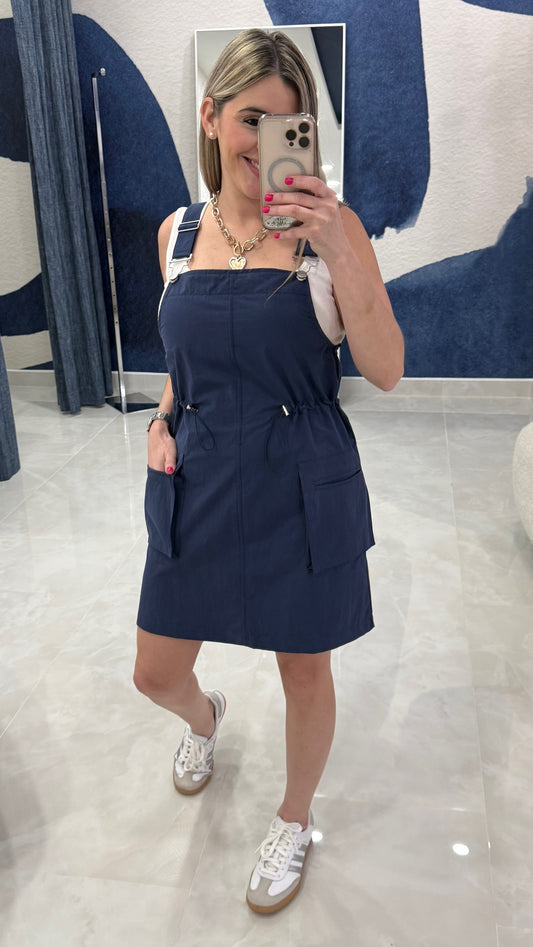 Overall Dress Navy