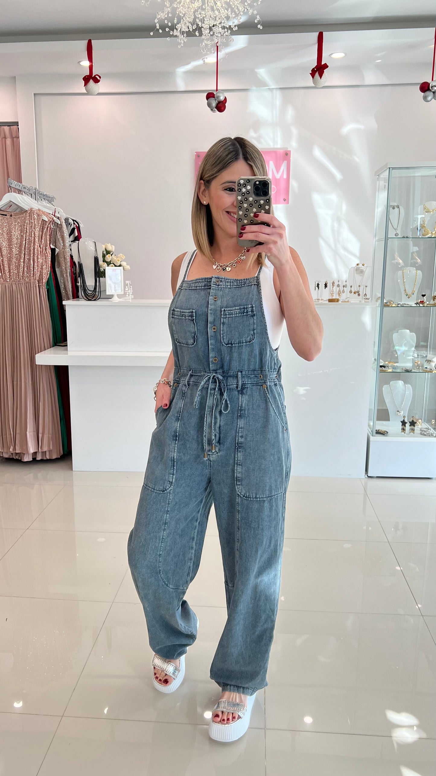 Washed Denim Overall