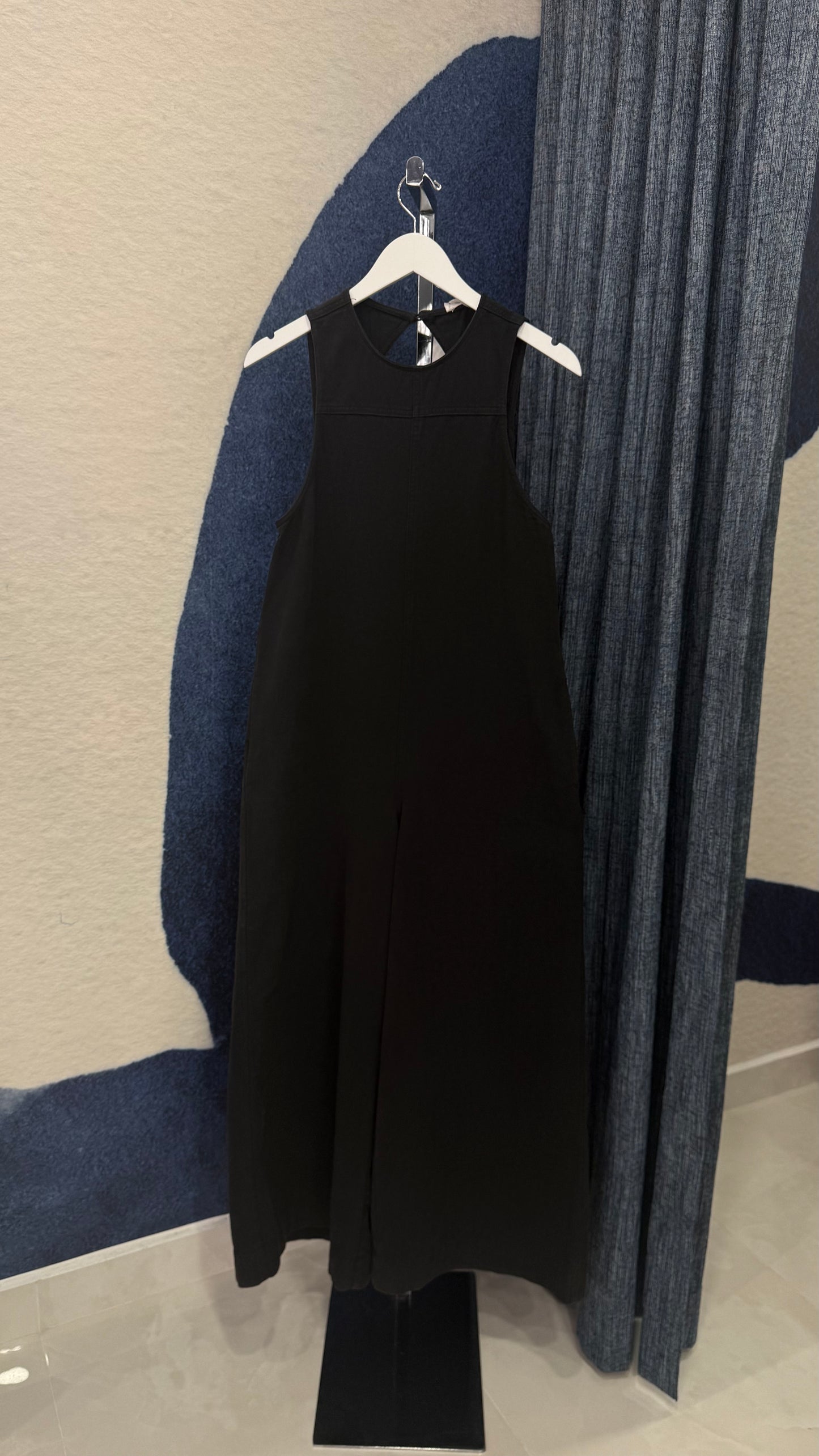 Lightweight Denim Jumpsuit Black