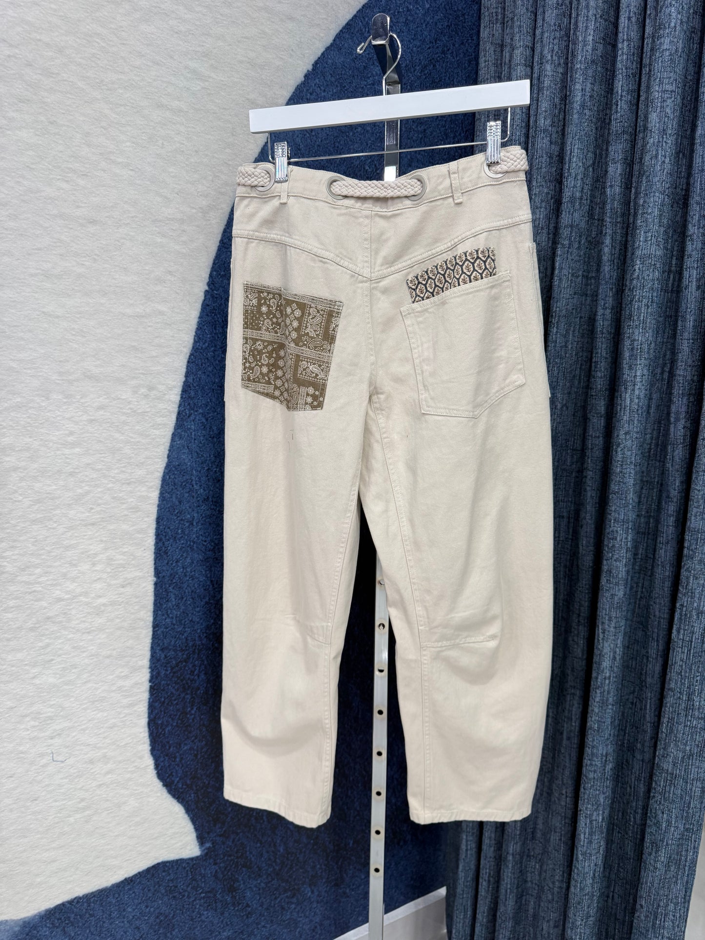 Barrel Patch Denim Oatmeal