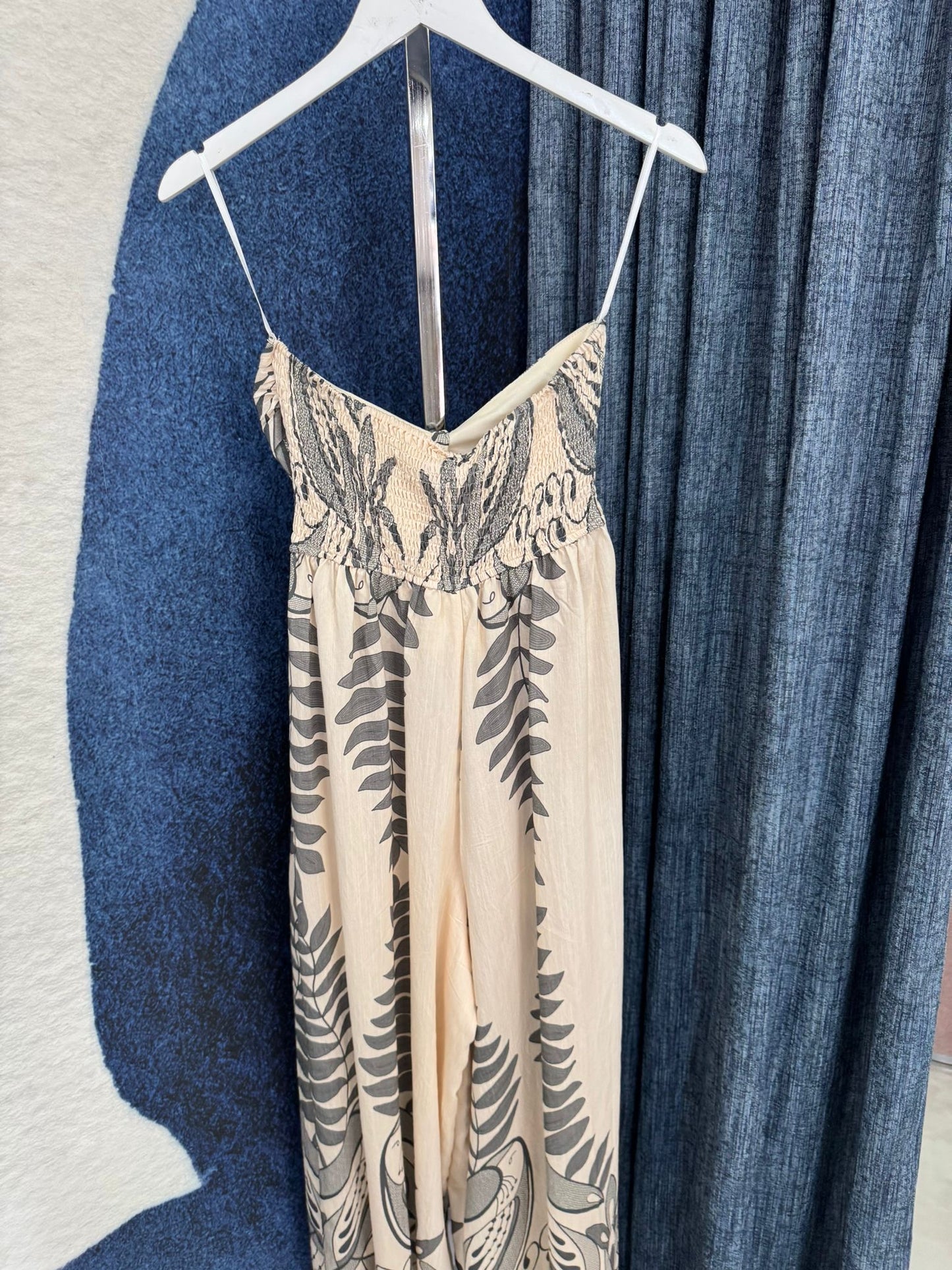 Printed Strapless Jumpsuit