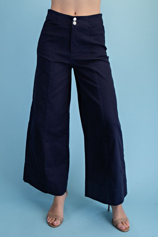 Wide Leg Lightweight Denim Blue