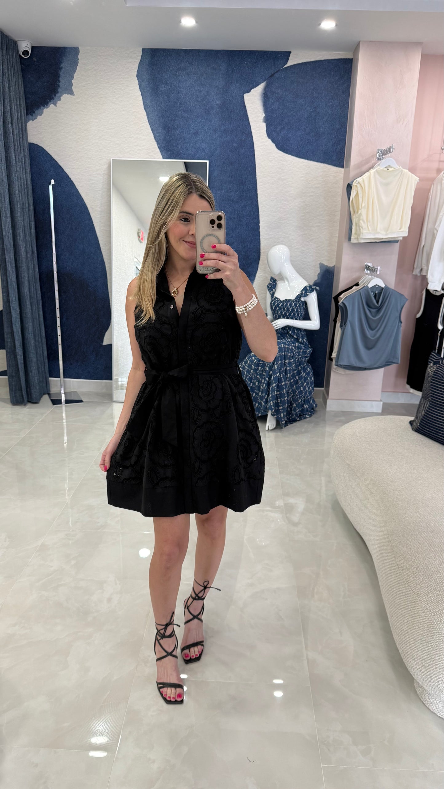 Embroidery Dress Black