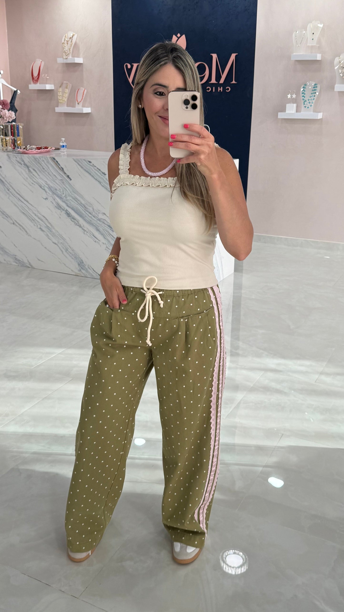 Lightweight Denim Pant Olive