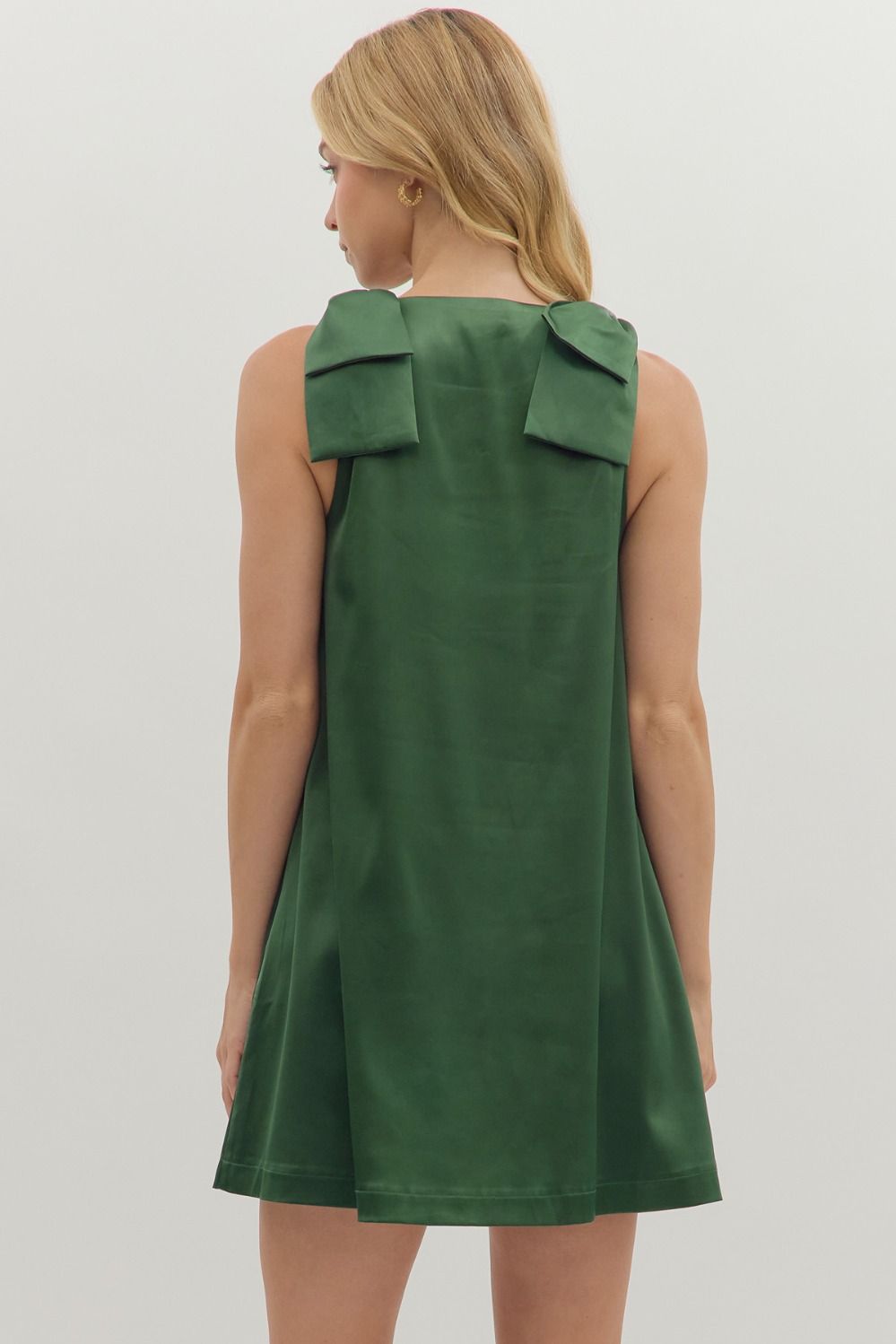 Satin Dress Green