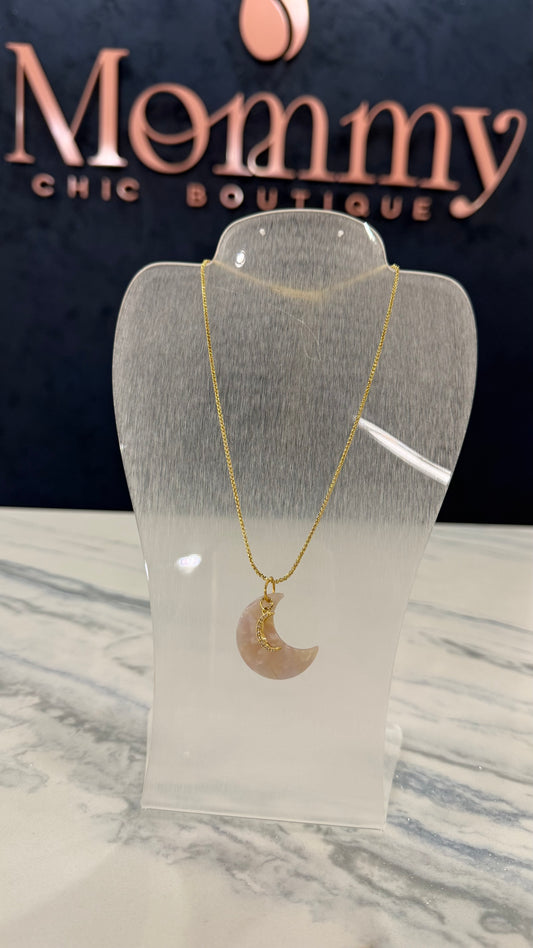 Adjustable Gold Necklace Moon