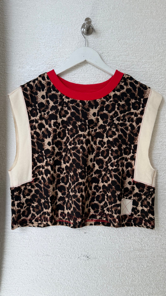 PRE ORDER 8.8.25 Animal Print W/Contrast Top