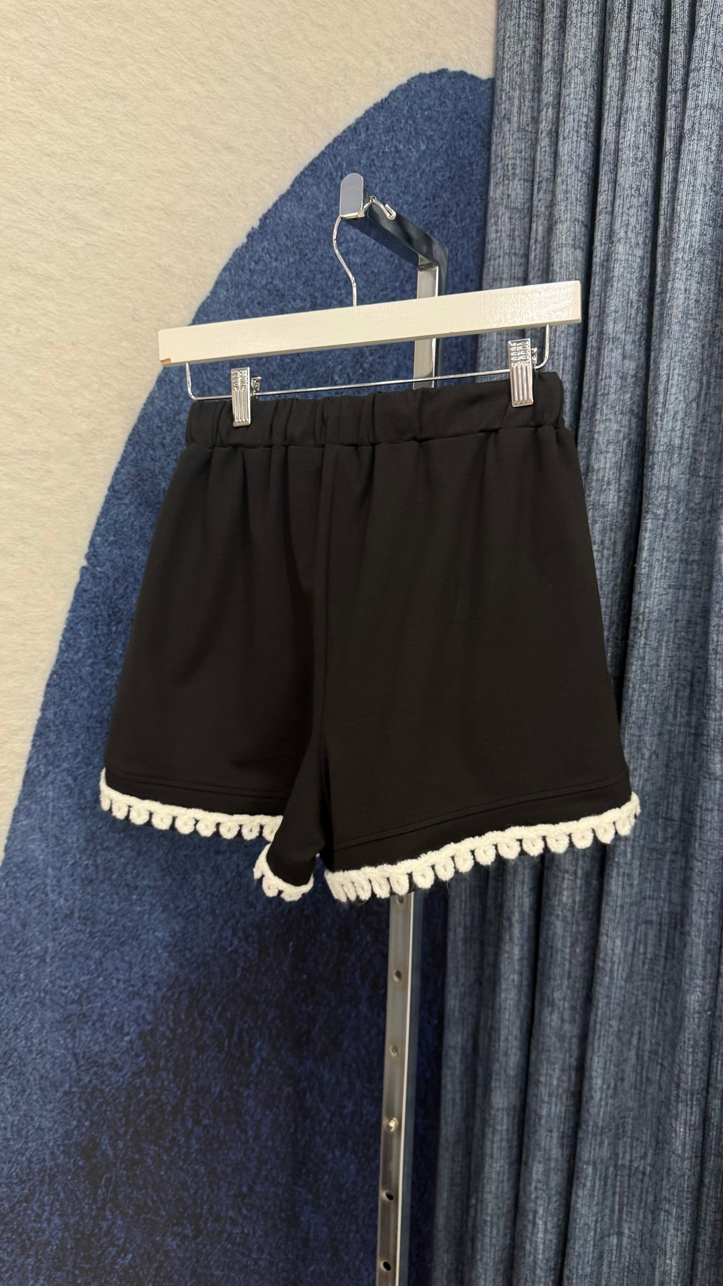 Contrast Top & Short Set Black