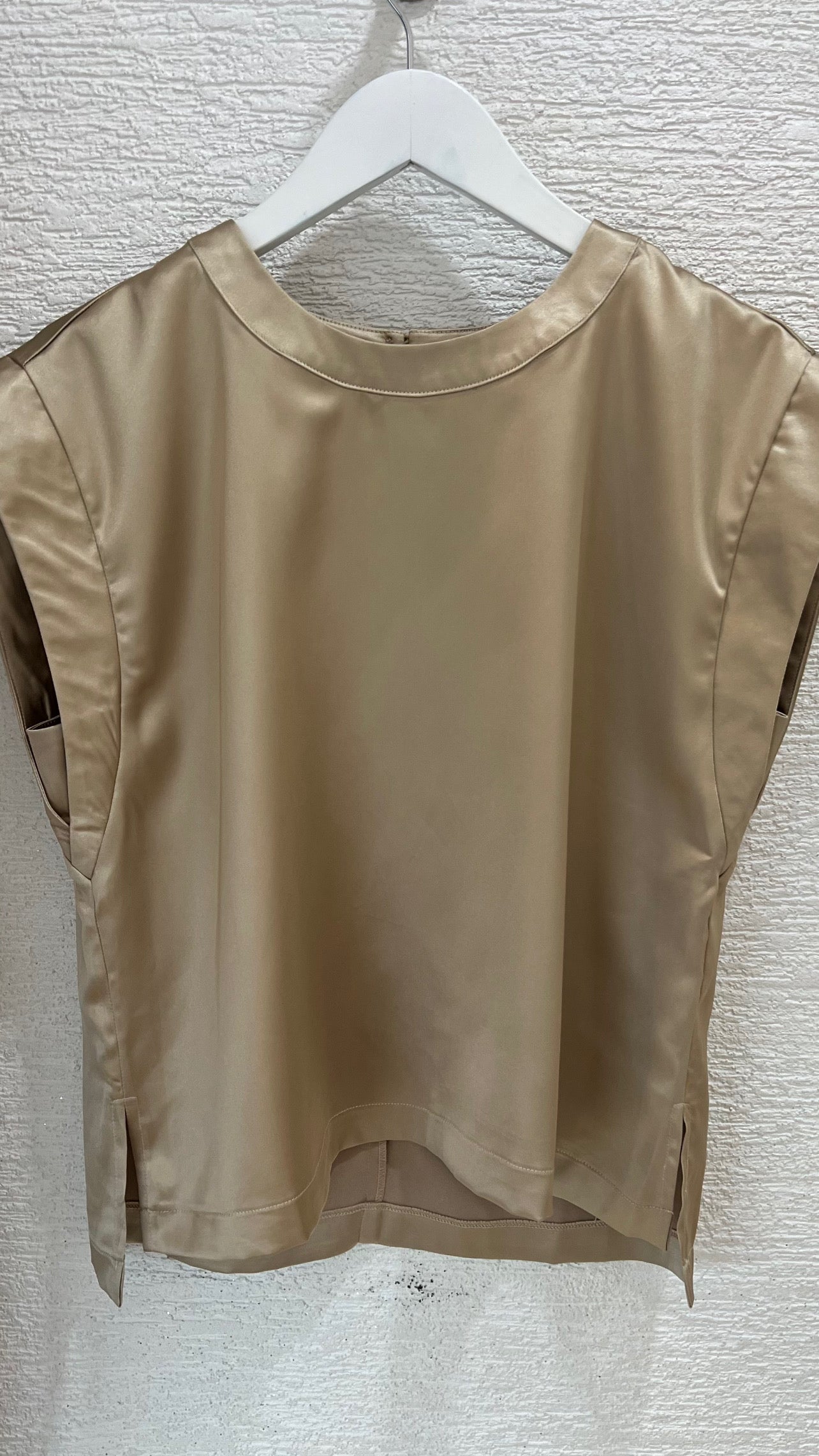 Round Neck Satin Top