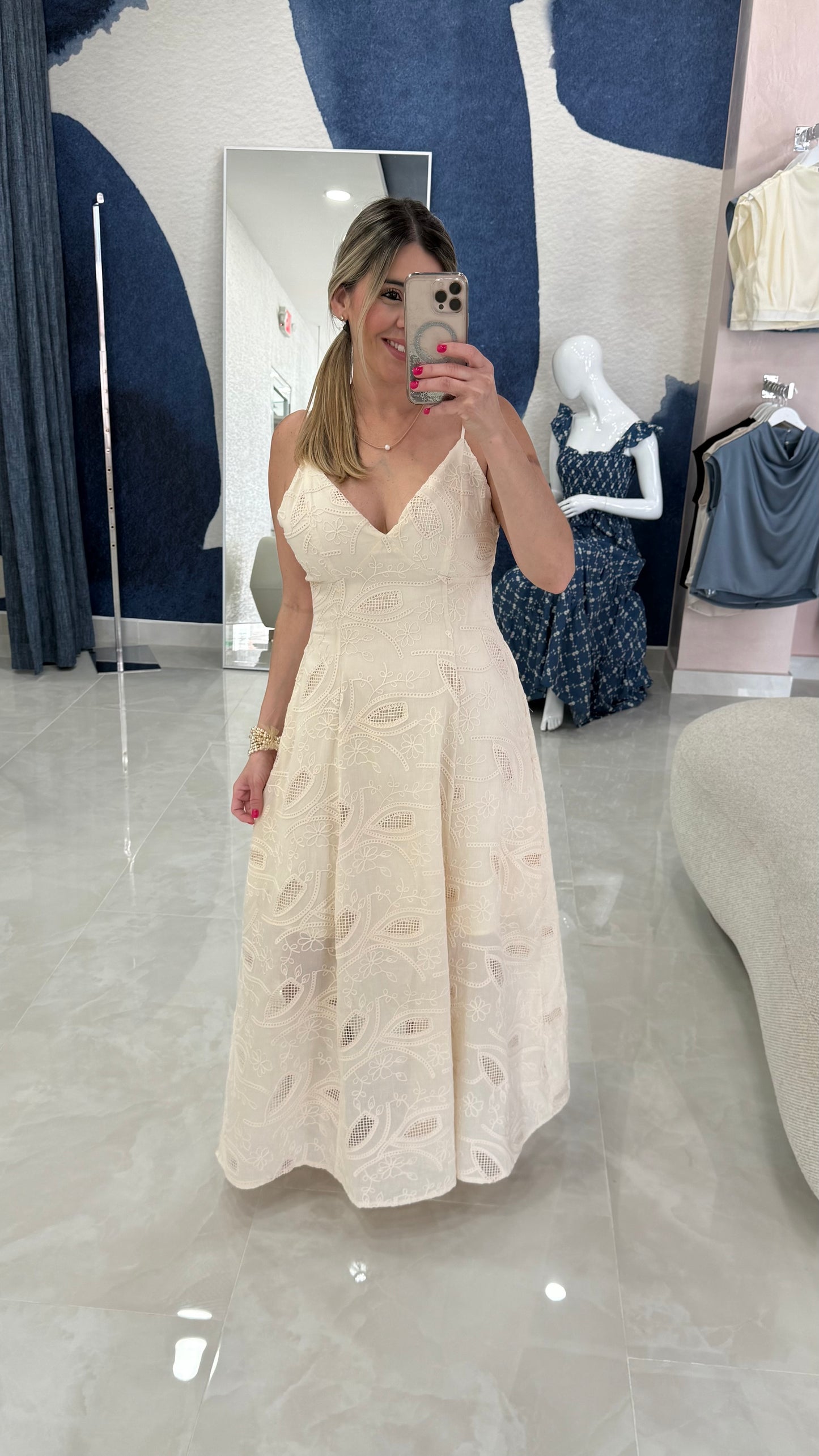 Embroidery Maxi Dress