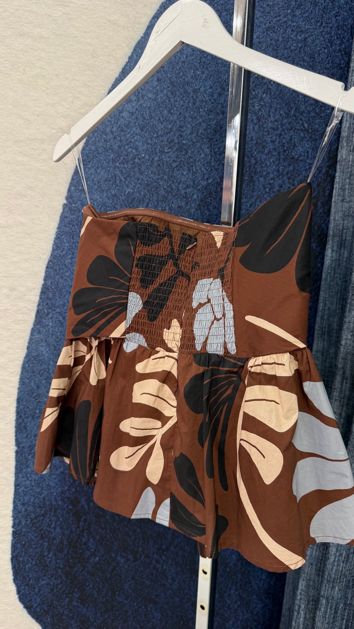 Printed Strapless Top