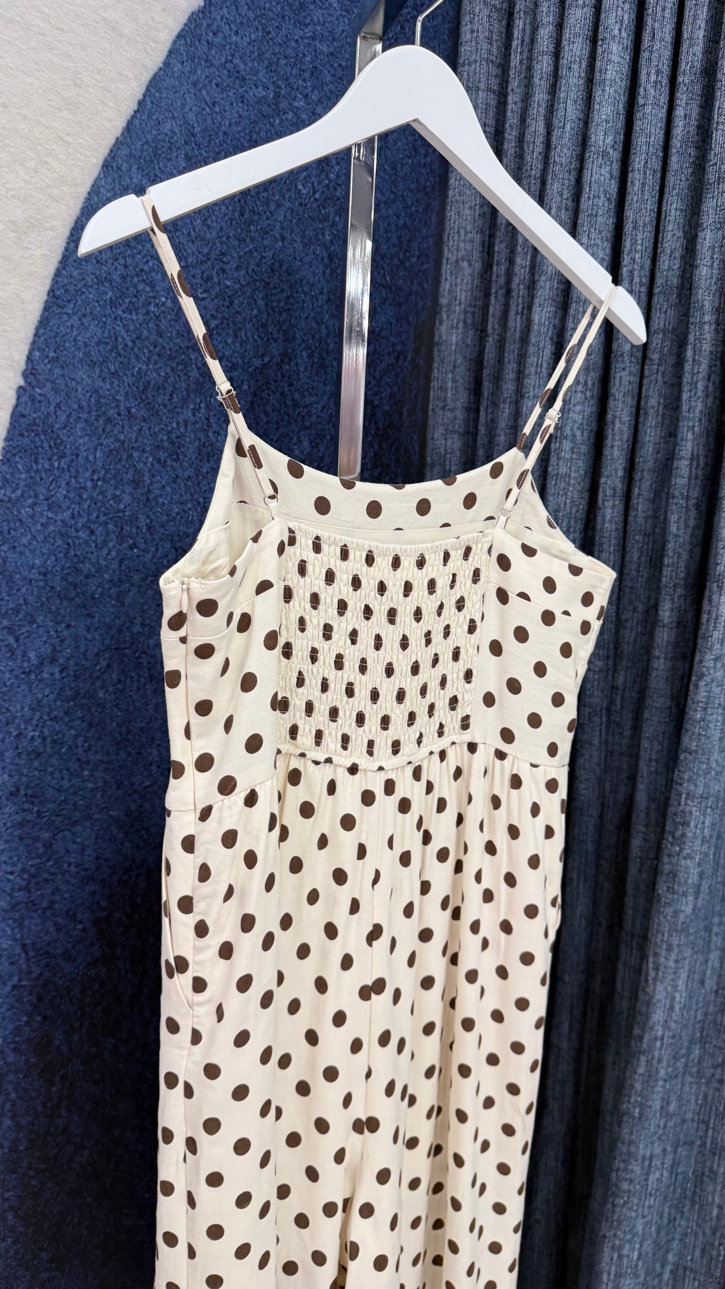 Polka Dot Jumpsuit Cream / Brown