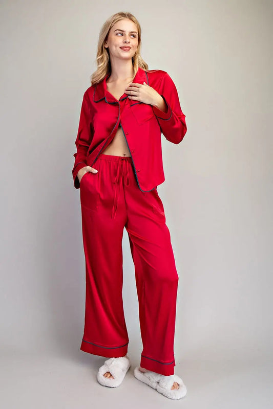 Satin Pajama Red