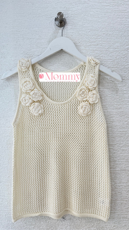 Crochet Knitted Top Natural