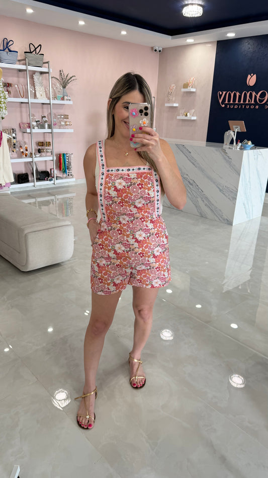 Floral Romper Pink