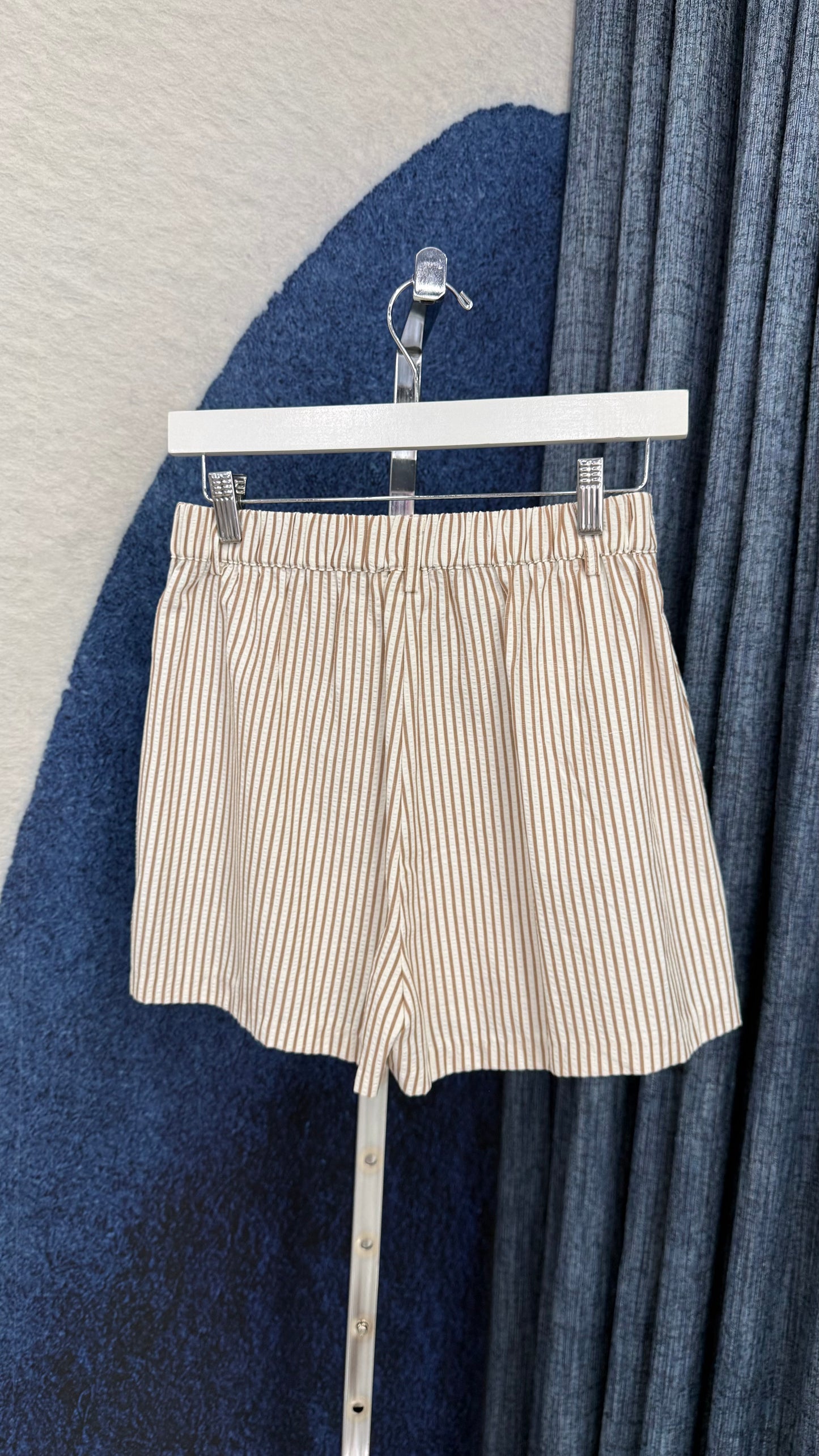 Stripe Skort Taupe/White