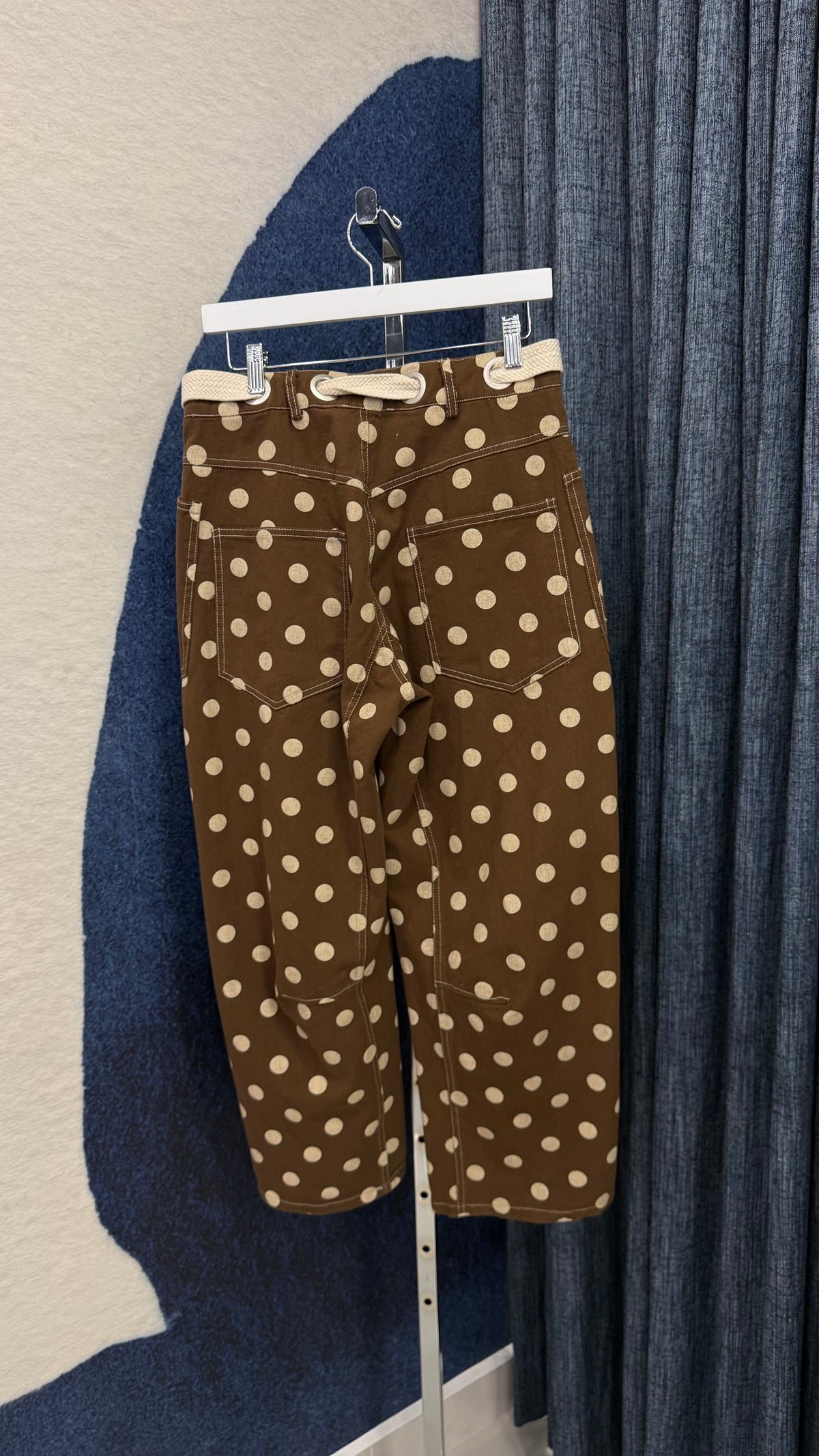 Polka Dots Barrel Pant Brown
