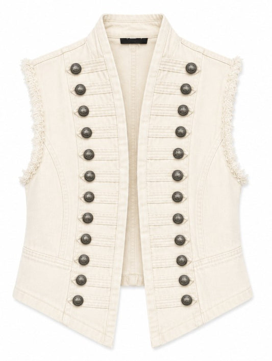 Napoleón Denim Vest Ivory
