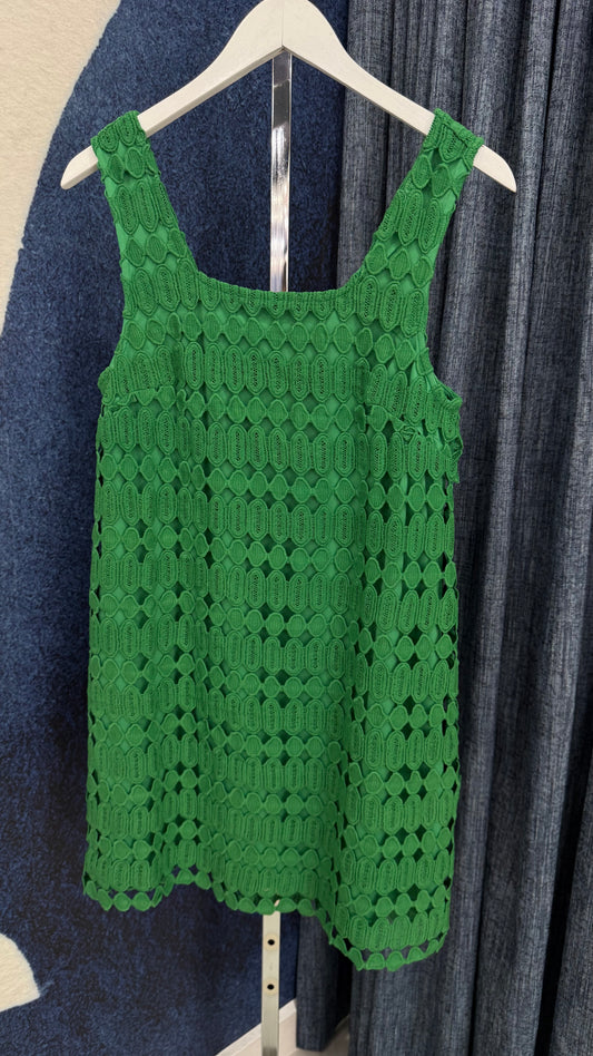 Embroidery Dress Green