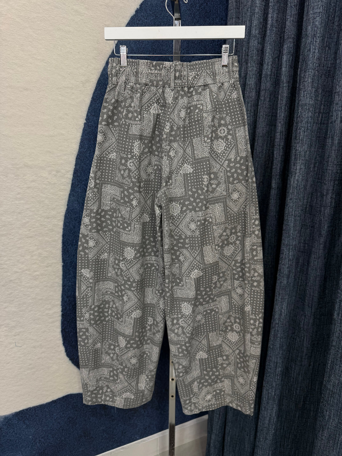 Bandana / Paisley Print  Denim Gray