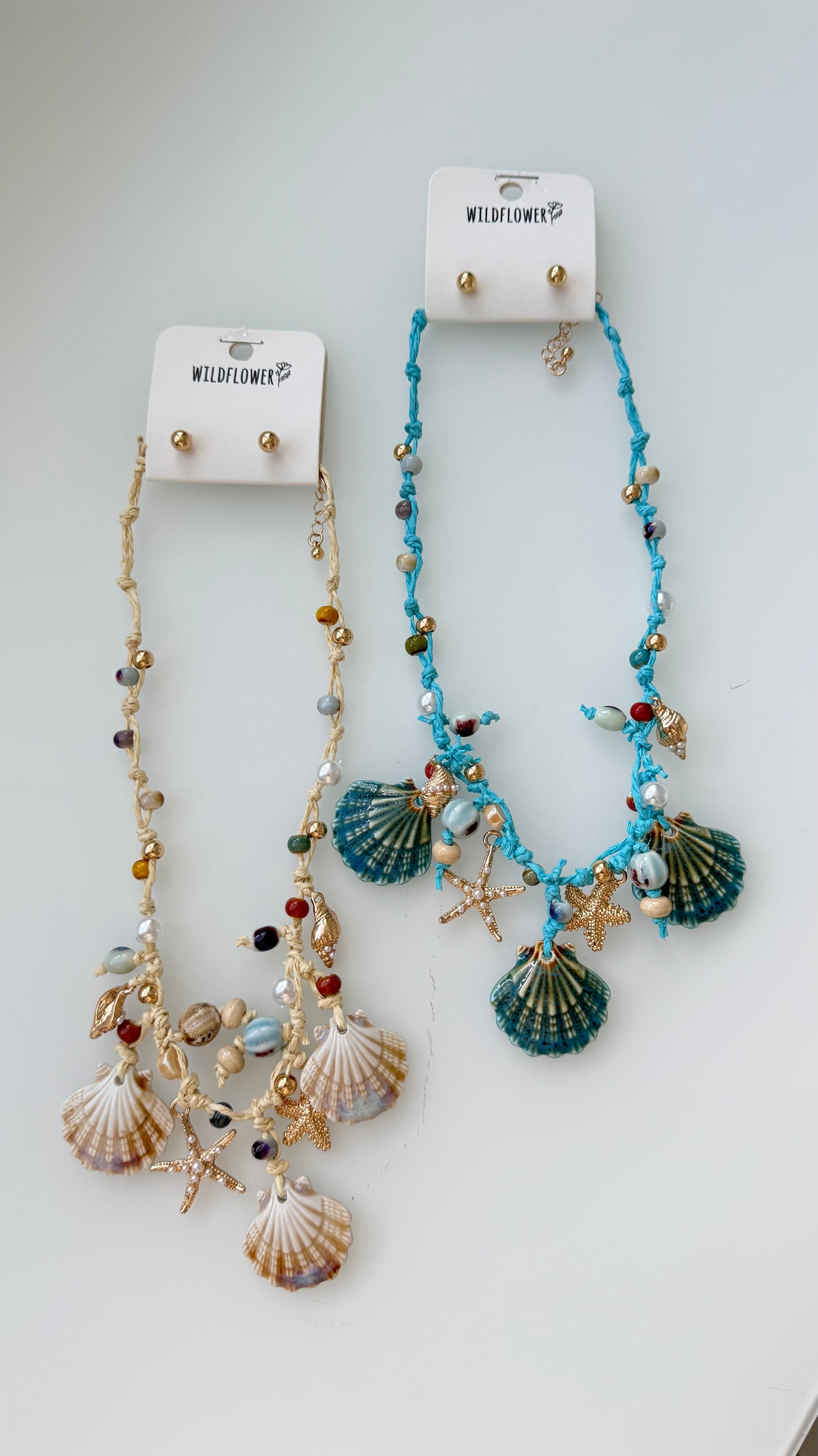 Sea Shells Necklace With Earrings