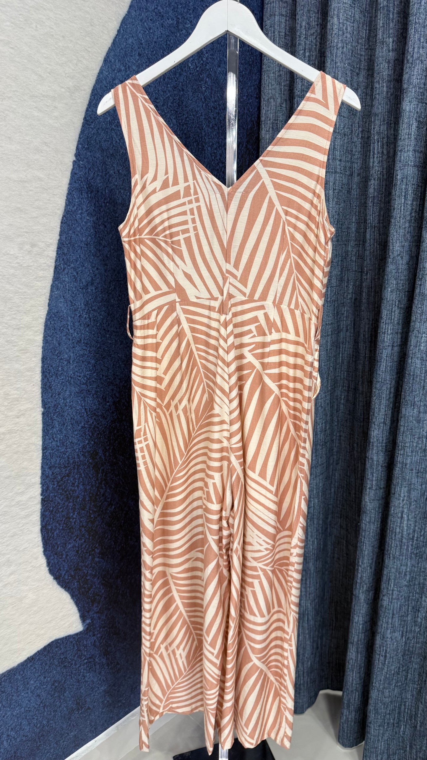 Printed Leaf Jumpsuit