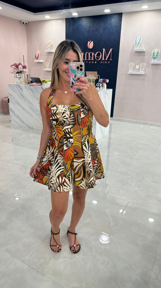 Halter Printed Romper