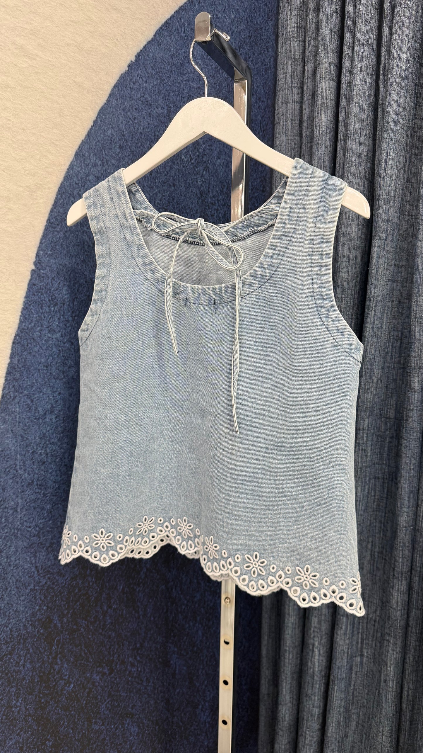 Embroidered Sleeveless Top & Short Set