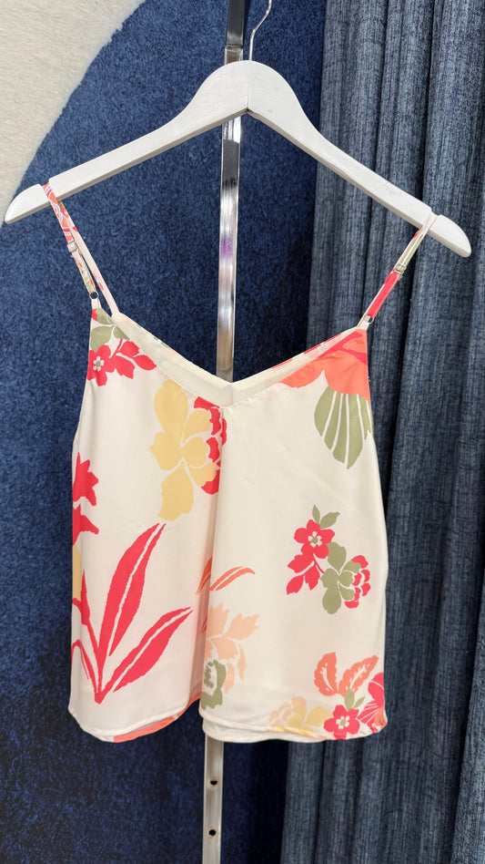 Satin Floral Printed Top