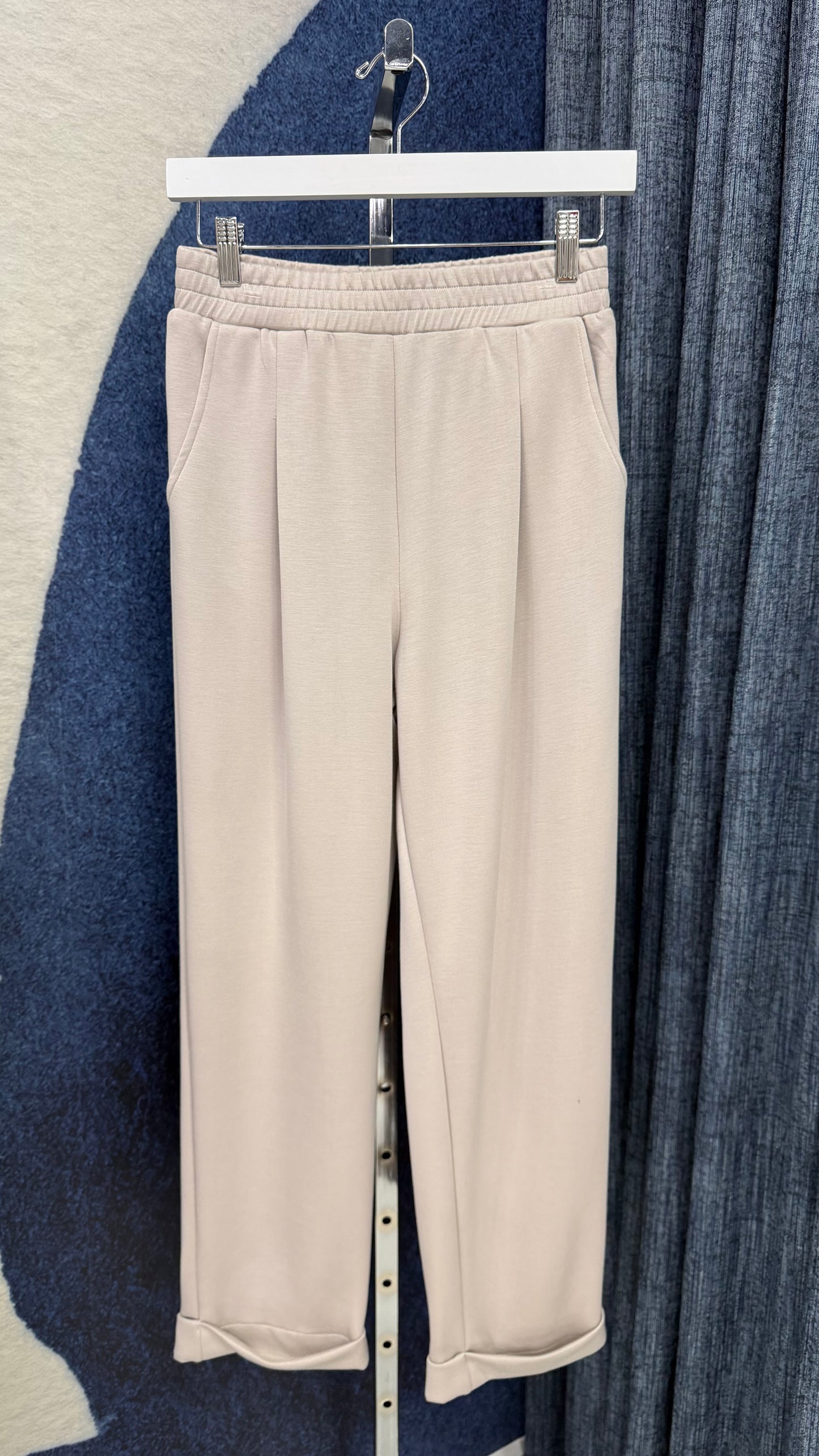 Half Zip Sweater & Pleated Pant Stone