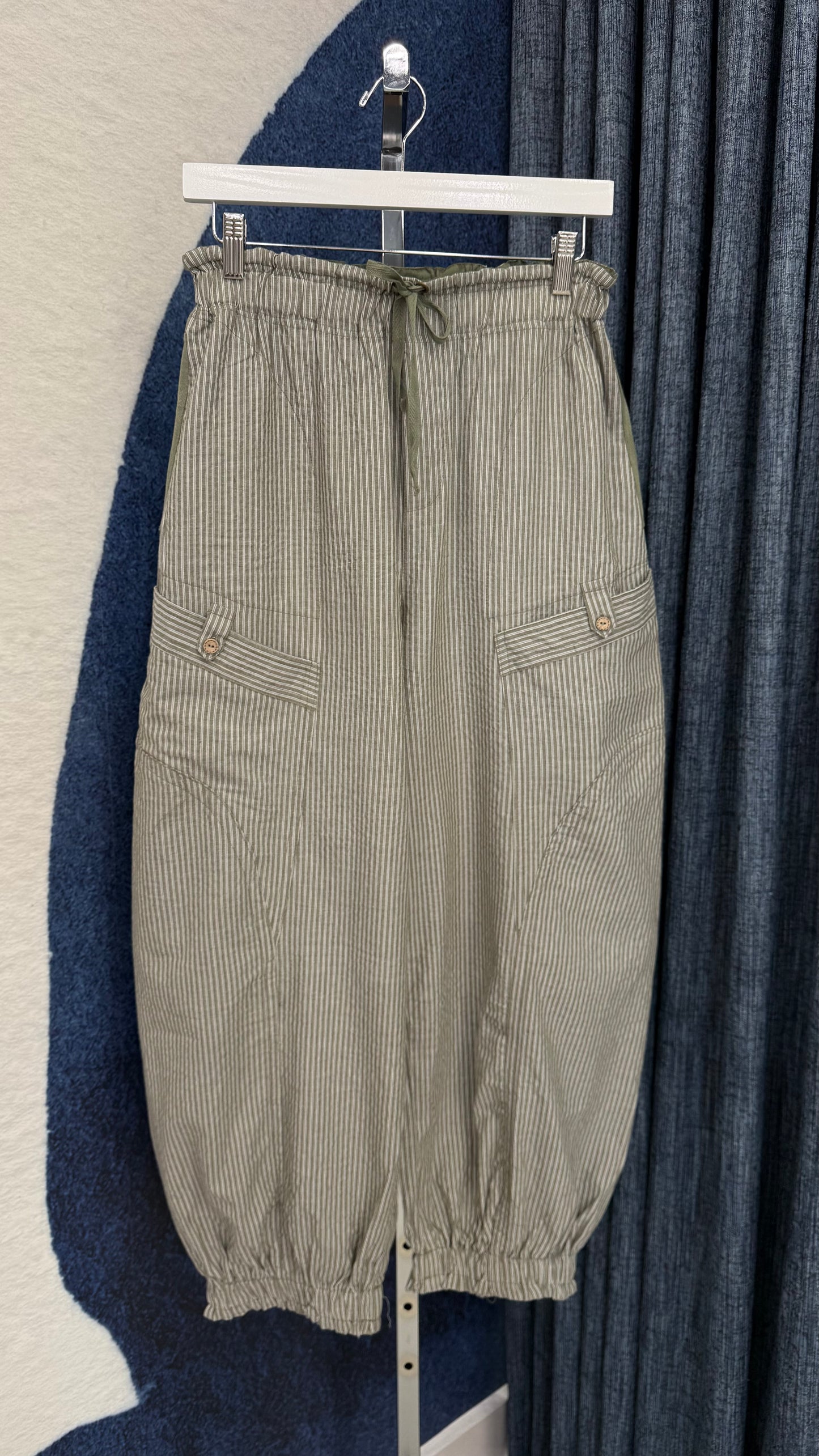 Striped Olive Jogger Pant