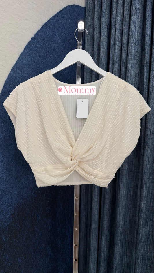 Sequins Crop Twist Top