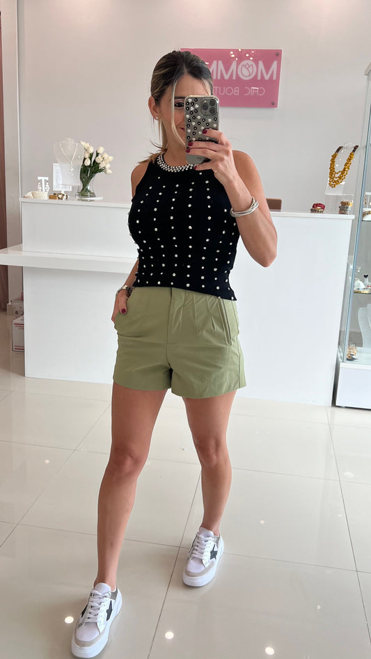 High Waist Short Olive