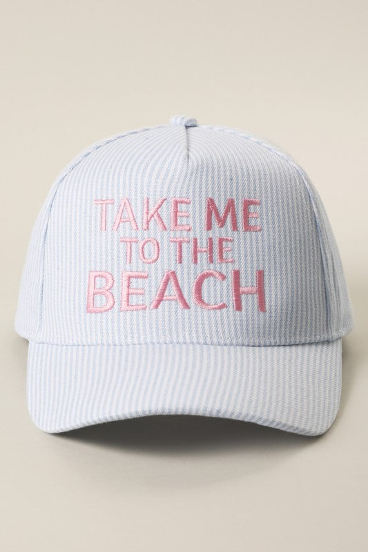 Take Me To The Beach Embroidery Hat