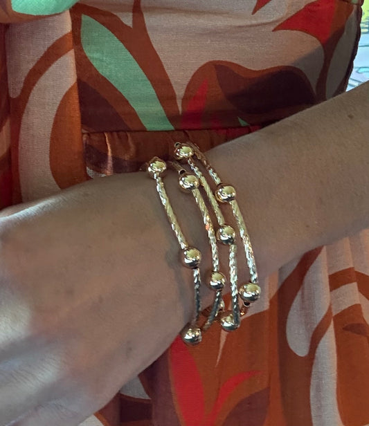Elastic Bracelet Set Gold