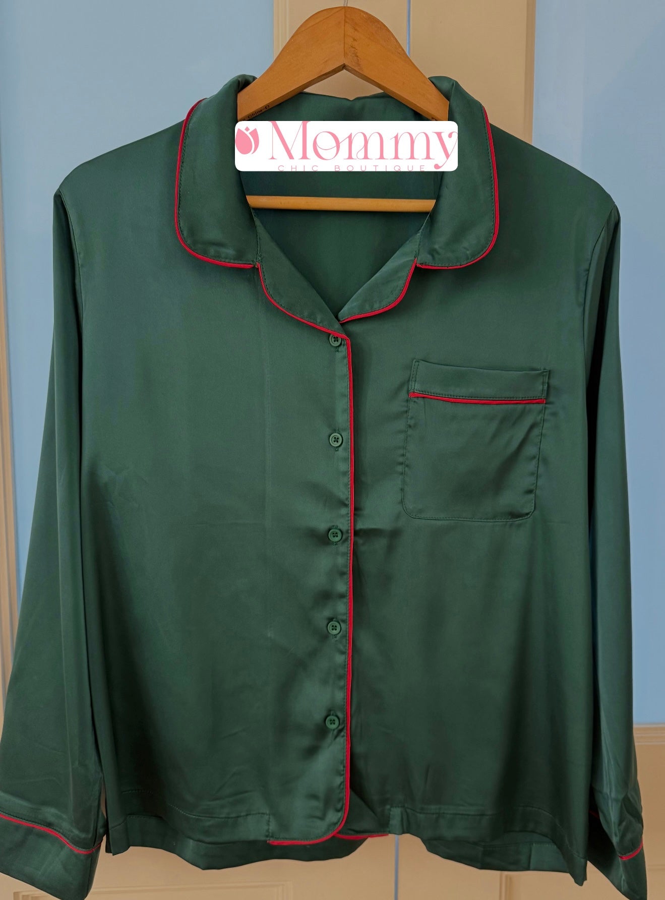 Satin Pajama Hunter Green