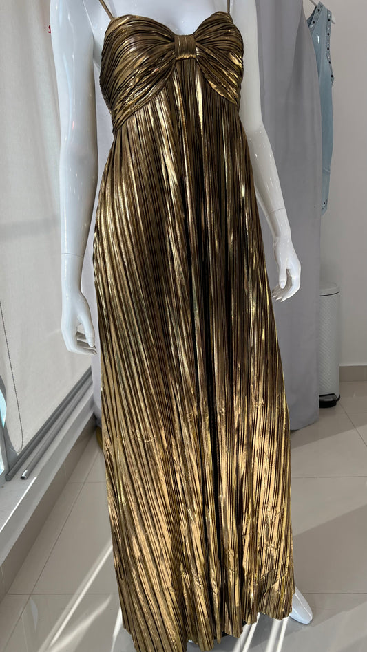 Metallic Maxi Dress - Gold
